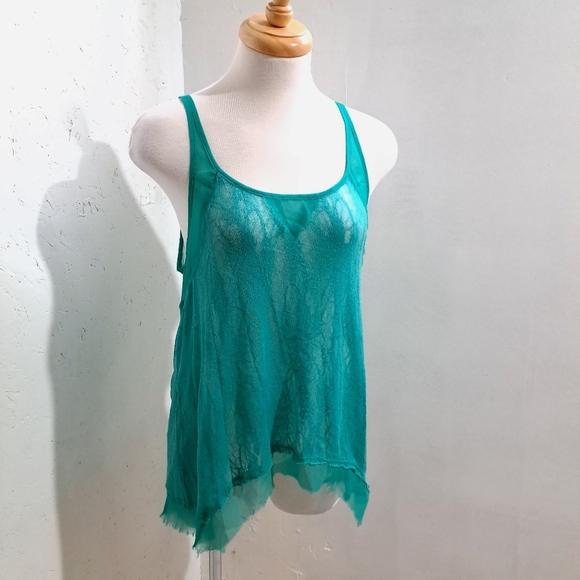 Free people - intimately | Sheer Teal Tank Top - Picture 1 of 10